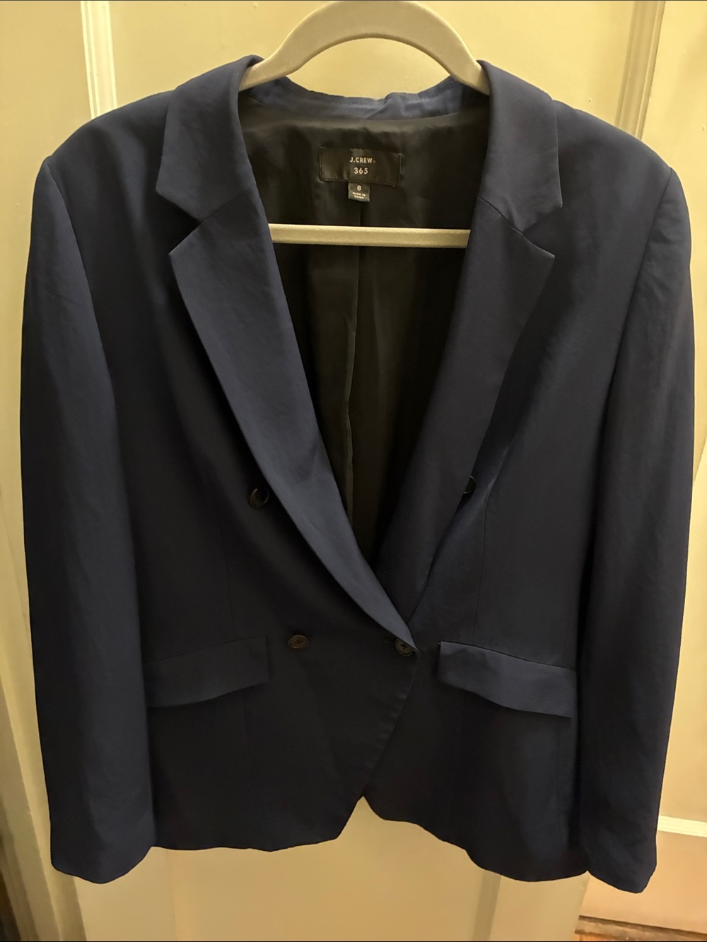 J. Crew Double-Breasted Navy Blazer